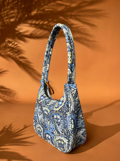 Dofre Elle Shoulder Bag - Blue pattern