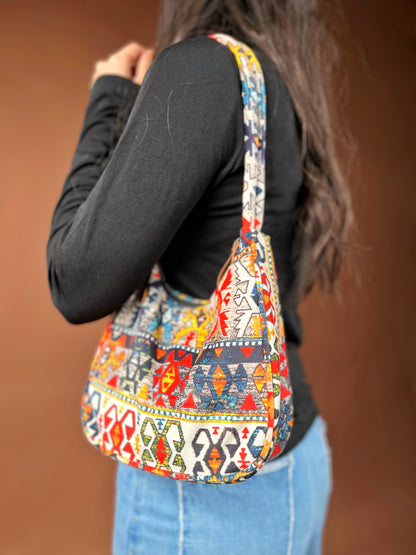 Dofre Elle Shoulder Bag - Blue pattern